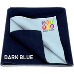 Bey Bee Waterproof Bed Protector Baby Dry Sheet, Medium, Dark Blue