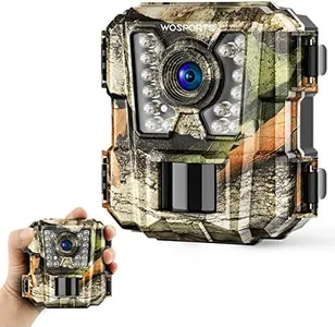 WOSPORTS Mini Trail Camera,24MP 1080P HD Game Hunting Camera Motion Activated with IR Night Vision Waterproof Video Cam for Wildlife Scouting Hunting Deer Cam