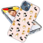 ARTIOSIT for iPhone 15 Case for Girl Women Men, Shockproof Thin Slim Soft TPU Clear Protective Phone Case Cover with Design for iPhone 15 6.1,Cute Cartoon Animal Dog Pet Corgi