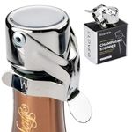 Champagne Stoppers by Kloveo - Patented Seal (No Pressure Pump Needed) Made in Italy - Professional Grade WAF Champagne Bottle Stopper - Prosecco, Cava, and Sparkling Wine Stopper