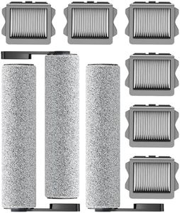 Nukisa Vacuum Mop Replacement Parts Compatible with Tineco Roller Brush, Suitable with FLOOR ONE S5, FLOOR ONE S5 Pro Cordless Vacuum Cleaner, Set Refill Includes 3 Roller Brushes and 6 Vacuum Filters