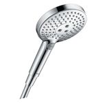 hansgrohe Raindance Select S - shower head, hand shower round (⌀ 120 mm) with 3 sprays, with anti-limescale function, chrome, 26014000