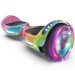 HOVERSTAR Hoverboard All New Version-HS2.0, Chrome Color & Coating Skins Two Wheels Self-Balancing Scooter with Wireless Speaker Playing Music & Led Wheels Flashing Lights