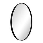 ANDY STAR Black Oval Mirror, 22x30’’ Oval Black Bathroom Mirror, Oval Vanity Mirror Matte Black Oval Mirrors for Bathroom Stainless Steel Metal Frame Pill Mirror Wall Mount Horizontal or Vertical