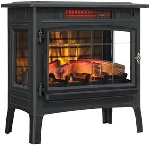 duraflame Freestanding Electric Fireplace Stove Heater with 3D Flame Effect for 1,000 Sq. Ft. Room, Black