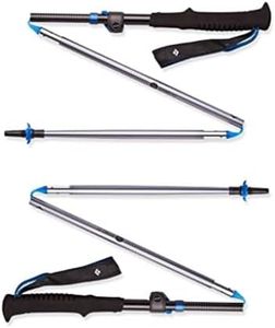 Black Diamond Distance FlickLock Z Folding Trekking Poles, Pewter, 125 cm