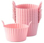 Bakecat Large Muffin Cases for Air Fryer, Ramekins for Air Fryer, Air Fryer Egg Mould, (Pack of 12), Pink