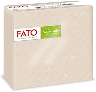 Lucart Fato - Tovaglioli Natural di Carta Monouso Piegati in 4, Ecologici, Confezione da 40 tovaglioli, Formato 38x38, 2 veli, Carta 100% di Fibre Riciclate