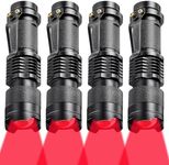 Honoson 3 Pieces Red Flashlight for