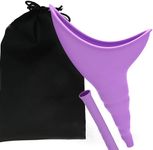 Stand-Up Female Urination Device: Our Silicone Urinal Lets Women Pee Standing, Ideal for Outdoor Activities and Travel. Includes Drawstring Bags for Discreet Disposal. (Purple)