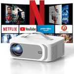 [AI MOVIN OS Netflix Officially & Dolby]Smart 4K Portable Projector, WiFi6 Bluetooth5.2 FHD 1080P 800ANSI Lisowod Projector, Electric Focus & Keystone Projector for Bedroom/Cinema/Outdoor/iOS/Android