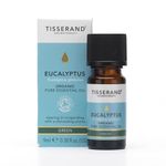 Tisserand Aromatherapy ,Eucalyptus - Organic Essential Oil ,Massage Oil, Aromatherapy Oil , Skin Oil, Oil For Diffuser ,100% Pure Essential Oil - 9ml