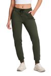 Yogipace Women's Lightweight Anti-Shrink Active Joggers Lounge Sweatpants Yoga Jogger Pants,28",Dark Olive,Size L