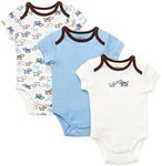 Little Me Boys' 3-Pack Bodysuits - Blue - 3 Months