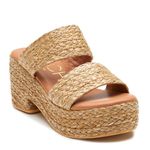 Coconuts by Matisse Women's Platform Slide Sandal, Cognac, 10