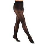 Truform Sheer Compression Pantyhose, 20-30 mmHg, Women's Shaping Tights, 20 Denier, Black, Small