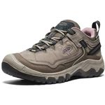 KEEN Women's Targhee 4 Low Height Durable Comfortable Waterproof Hiking Shoes, Brindle/Nostalgia Rose, 5