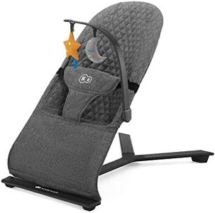 kk Kinderkraft MIMI Hamaca bebé desde el nascimento, Balancin para bebés, Plegado Compacto, Reclinable con una sola mano, Movimiento natural, Arco con juguetes, Fácil de limpiar, Gris