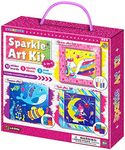 C.S.KIDS My Magic World DIY 3-in-1 Sparkle Art Set for Kids (12 Sparkly Creative Arts and Crafts Projects : Glitter/Sequin/Foil Art) Handcraft/Handmade/Creative Art, Multi Colour, BS12