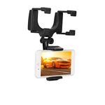 huaer Car Rear View Mirror Mount Phone Holder,Universal Car Rear View Mirror Mount Phone Holder Stand for iPhone HTC Smartphone