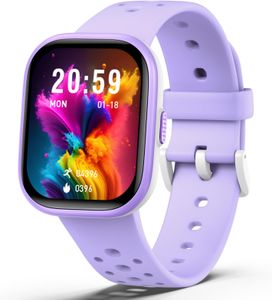 teslahero Kids Smart Watch, Purple – Touchscreen, GPS Tracker
