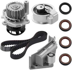 BDFHYK TBK590 Engine Timing Belt Kit with Water Pump Compatible with Audi 2001 A4,A4 Quattro, 00-06 TT,TT Quattro, Compatible with VW 00-01 Passat, 00-05 Beetle, Jetta, 00-06 Golf, 1.8L L4 DOHC