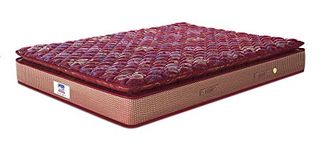 peps Springkoil Bonnell Pillow Top 8-inch King Size Spring Mattress (Maroon, 72x72x08) with Two Free Pillow