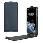 kwmobile Vertical Flip Case Compatible with Samsung Galaxy A54 5G - Case PU Leather Protective Flip Cover with Magnet - Dark Blue