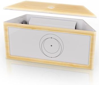 CUHIOY Router Mount for Starlink Gen 3, Wall Mount Box for Starlink Standard V3 Mesh Router, Wood Grain Acrylic Mounting Kit for Star Link Power Supply, Wall Mountable or Desktop Placeable