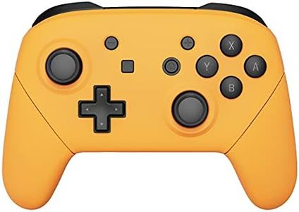 eXtremeRate Caution Yellow Faceplate Backplate Handles for Nintendo Switch Pro Controller, Soft Touch DIY Replacement Grip Housing Shell Cover for Nintendo Switch Pro - Controller NOT Included