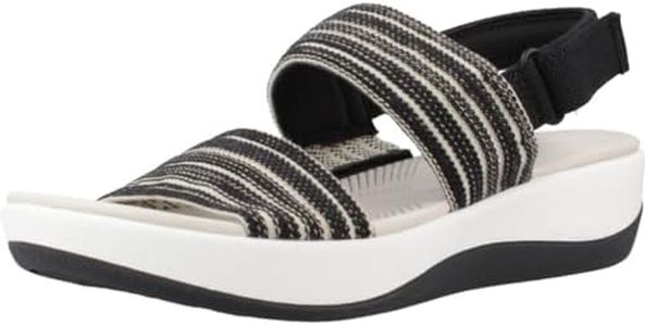 Clarks Women's Arla Walking Sandals, Black (black combo), 7 US