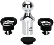 60618 Puck System Gooseneck Hitch Ball Kit Compatible With Dodge Ram 2500 3500 2013-2024, 2-5/16 Inch Gooseneck Ball With 2 Gooseneck Safety Chain Anchors Replace GNXA2062 (30000 Lbs GTW/7500 Lbs VTW)