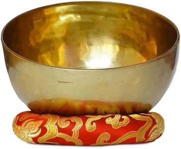 Sanskar Nepal - Tibetan Singing Bowl, Handcrafted Singing Bowl for Meditation, Prayer & Holistic Healing, Yoga Accessories, 12” Sound Bowl with Wooden Striker, Artisanal Pouch & Cushion