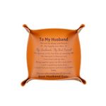 Husband Gifts from Wife Husband Birthday Gift Ideas Husband from Wife 3 Year Anniversary Wedding Gifts for Husband Leather for Him Christmas Valentine Leather Tray