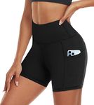 ACTINPUT Gym Shorts for Women High Waist Cycling Shorts with Pockets Best for Running Workout Yoga Sports