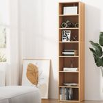 Artiss Wooden Bookshelf, 7 Tiers Book Shelf Corner Wall Shelves Display Cabinet Bookcase Bookshelves CD DVD Storage Rack Home Living Room Bedroom Office Furniture, Sturdy Base Pine