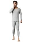 FF Winter Wear Thermal Upper Vest and Bottom Lower Warmer Combo for Men Long Johns Underwear Set Color - Grey (Size - Extra Large)