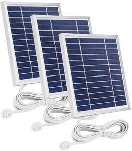 Uogw 3 Pack Solar Panel Charge for Arlo Pro 3 /Arlo Ultra/Ultra 2 /Arlo Pro 4 ,with 11.5ft Waterproof Magnetic Power Cable, Adjustable Mount - Silver (NOT for Arlo Essential Spotlight)