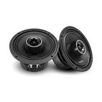 RECOIL MX65 Pair 6.5-Inch 2-Way Pro Audio Midrange Coaxial Speakers with Built-in Bullet Tweeters 560 Watts Max 280 Watts RMS 4-Ohm Water Resistant, Grills Included