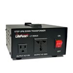 LiteFuze 1500 Watt Voltage Converter Transformer Step Up/Down - 110v to 220v / 220v to 110v Power Converter - Fully Grounded Cord - A Universal Output Socket and A Type B USA Output - CE Certified