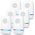 6 Packs Ultrasonic Pest Control Repeller, Mouse Traps Indoor for Home Mosquito Repellent Electronic Pest Repellent Plug in Indoor for Insect Roaches Spider Ant Bug Mosquito Mouse Repellent