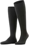 FALKE Men's Lhasa Rib Knee-High Socks, Warm Light, Merino Wool Cashmere, Ribbed Formal Socks, Professional Clothing, Black (Black 3000), 9.5-12, 1 Pair