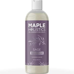 Maple Holistics Vitamin Shampoo For Dandruff + Hair Loss - Anti Dandruff Sulfate Free Treatment For Healthy Scalp - Anti-Aging Damage Repair With Sage - Relieve Itching Flaking Dry Skin + Thinning Hair