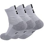 DISILE Elite Basketball Socks, Cushioned Athletic Crew Socks - Thick Sports Socks For Boys Girls Men & Women