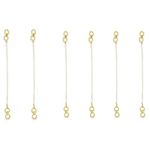 Accessher Gold Plated Invisible Transparent Stretchable and Adjustable Lightweighted Elastic Heavy Earrings Support Ear Chains for Women and Girls (Pack of 6)