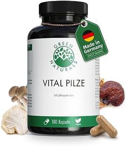 Hongos Complex - Complejo Vegano de Hongos | Altamente dosificado con 1300mg por dosis diaria | 180 piezas | Suministro para 3 meses | Hecho de 7 hongos vitales | Sin aditivos | Green Naturals®
