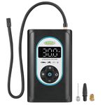 RING TYREINFLATE GO 4 Cordless Digital Tyre Inflator: Rechargeable & Powerful - Measures in PSI, BAR & kPA