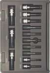 Bondhus 30487 Socket Ball End Bit Tool Set with Sockets, 2", 8 Piece