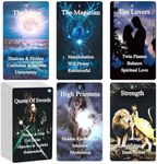 BQLXBABLT Unique Tarot Cards for Beginners with Meanings on Them 78PCS Divine Twin Flame Oracle Tarot Deck Set with Elements and Message on Them for Energy Life Love time Spiritual Journey and Career