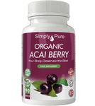 Simply Pure Organic Acai Berry Capsules for Antioxidant and Cognitive Boost, 500mg x 90, 100% Pure Soil Association Certified, Gluten Free, GM Free, Vegan